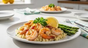 Lemon Garlic Shrimp over Couscous Recipe