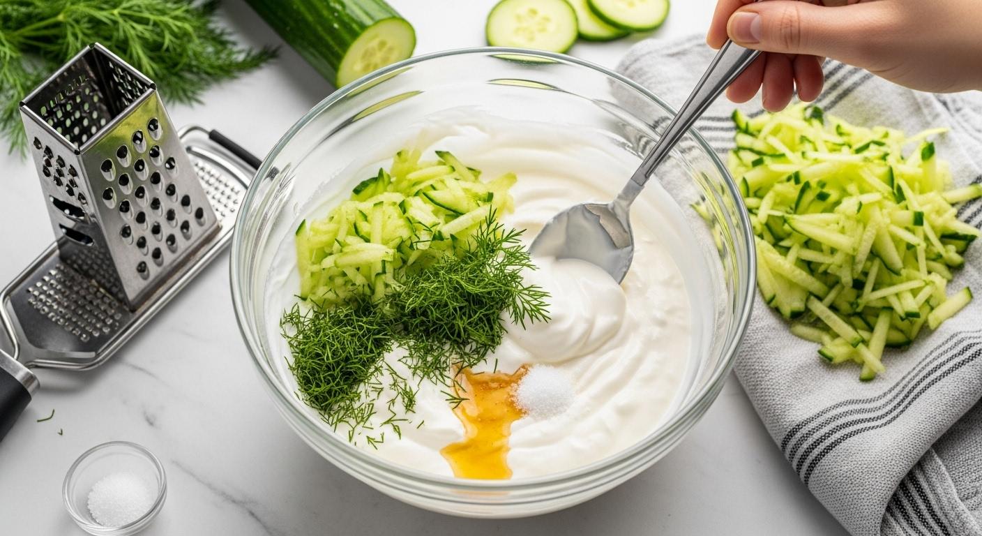 Make the Tzatziki Sauce Make the Tzatziki Sauce