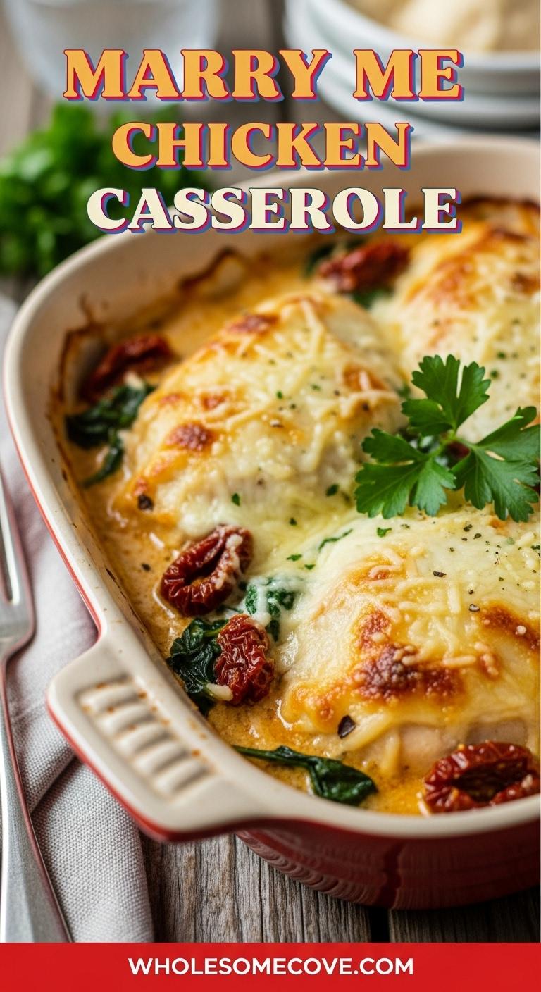 Marry Me Chicken Casserole Recipe – Quick & Cozy Dinner Marry Me Chicken Casserole Recipe – Quick & Cozy Dinner