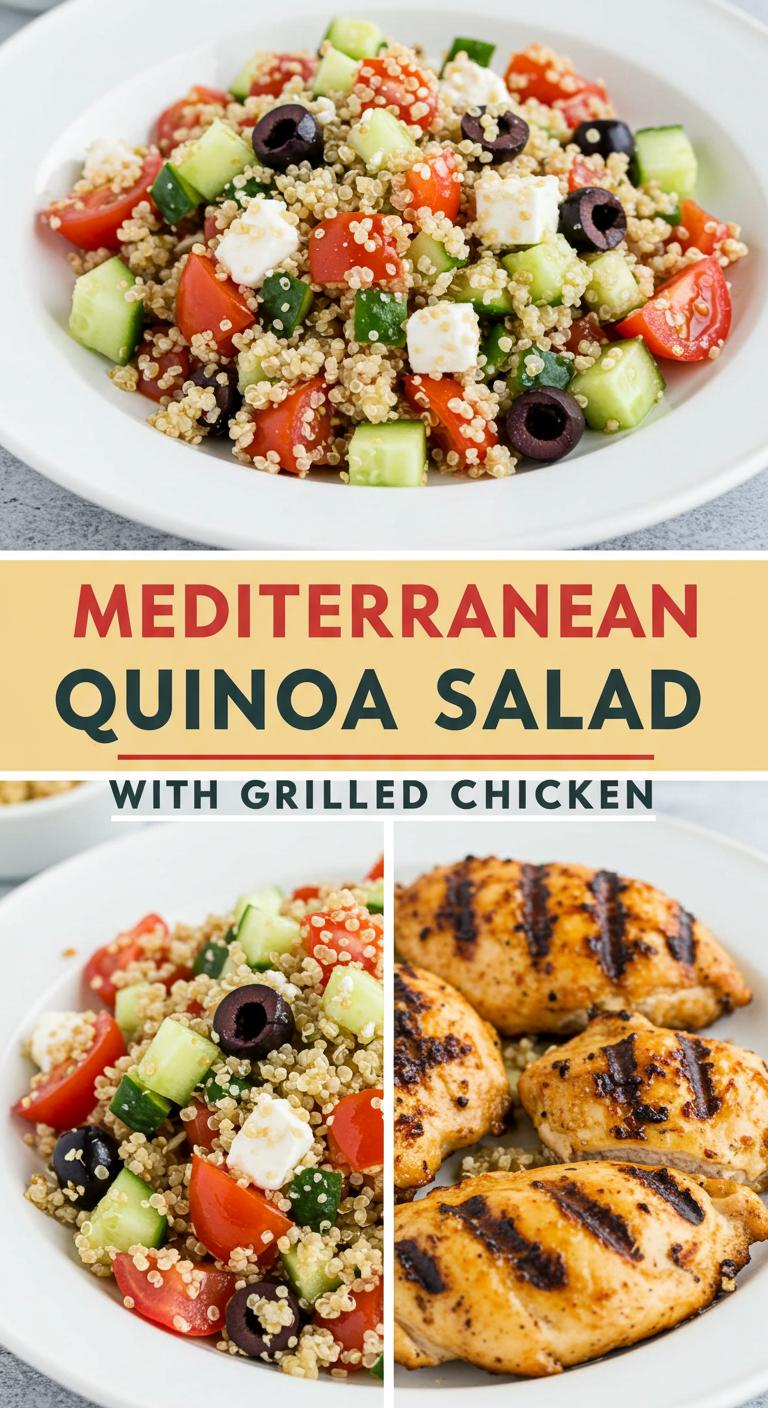 Mediterranean Quinoa Salad with Grilled Chicken Recipe Mediterranean Quinoa Salad with Grilled Chicken Recipe