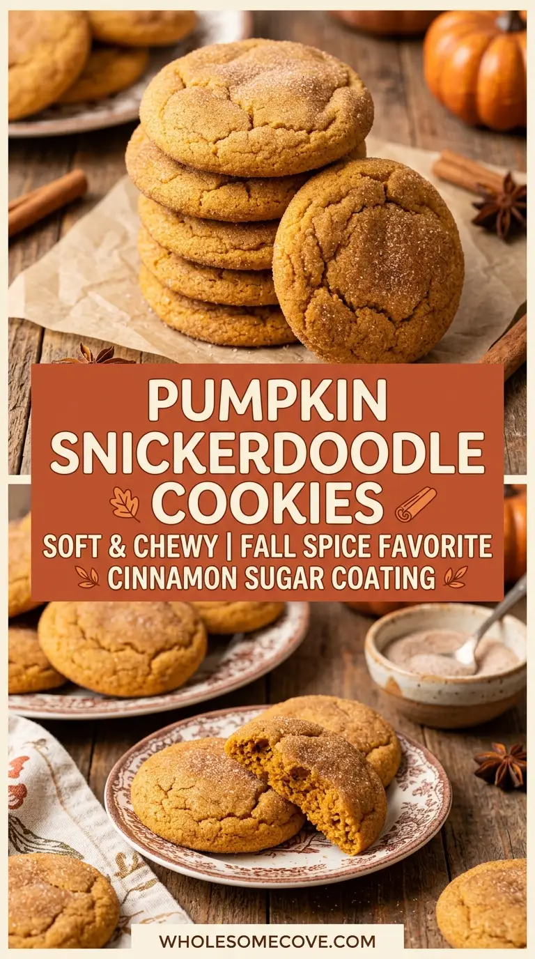 Pumpkin Snickerdoodle Cookies Recipe