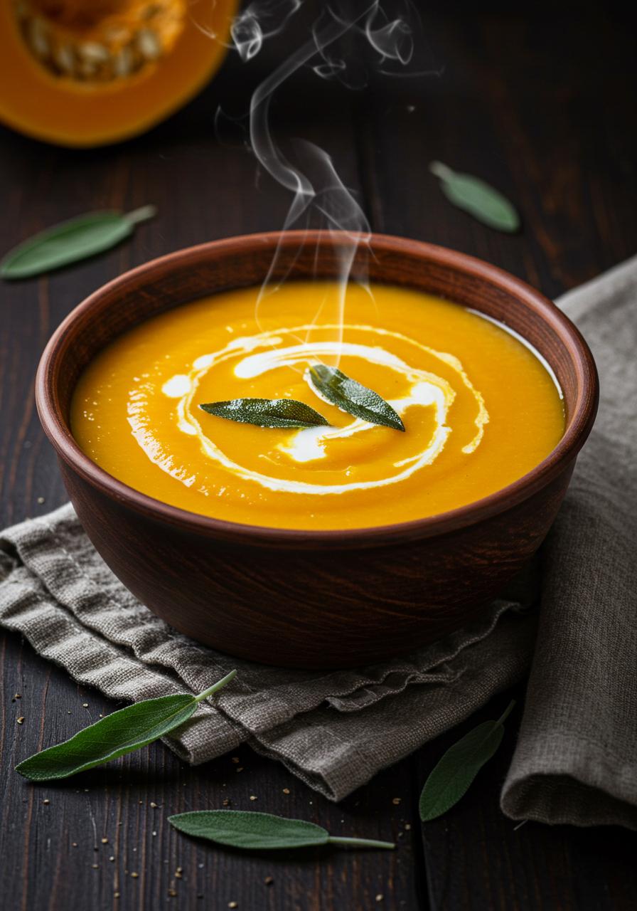 Pumpkin Soup with Sage Pumpkin Soup with Sage