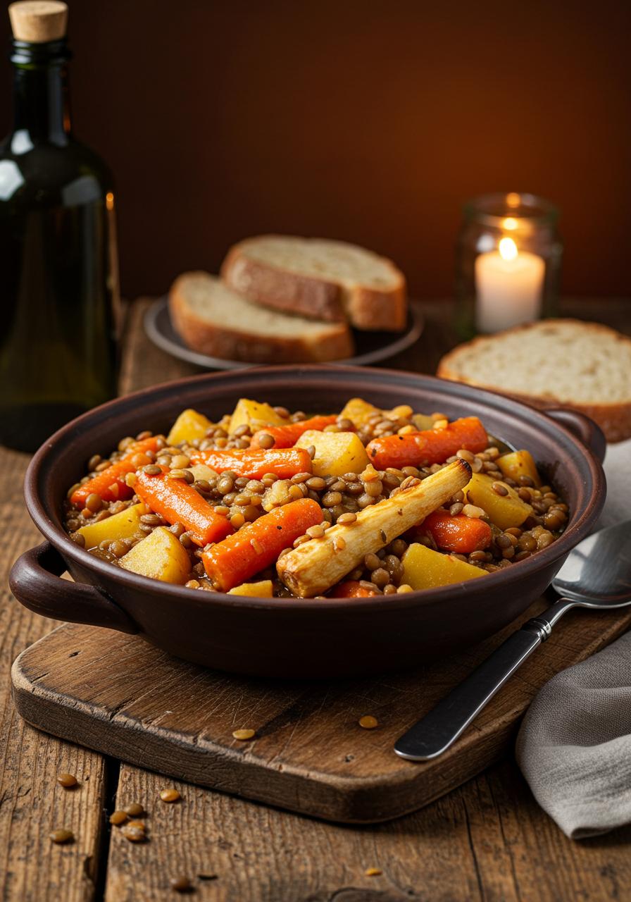 Roasted Root Vegetable and Lentil Stew Roasted Root Vegetable and Lentil Stew