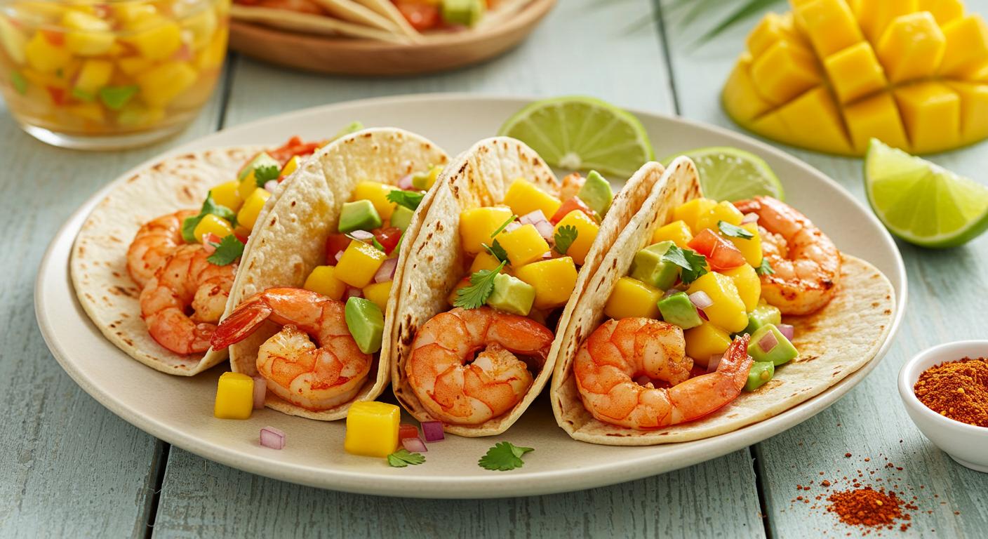 Shrimp Tacos with Mango Salsa Recipe