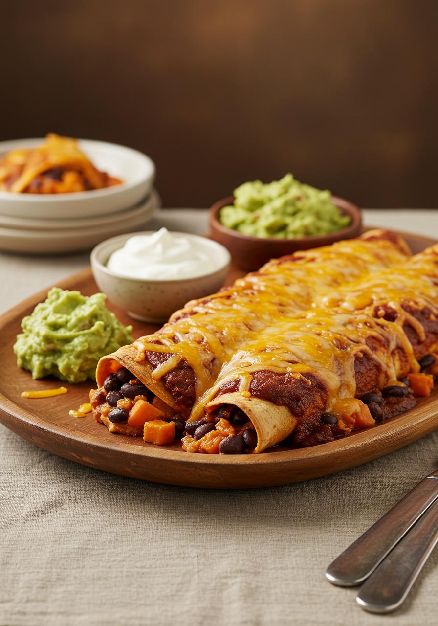 Sweet Potato and Black Bean Enchiladas Sweet Potato and Black Bean Enchiladas