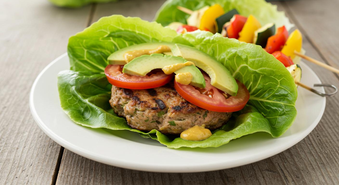 Turkey Burger Lettuce Wraps