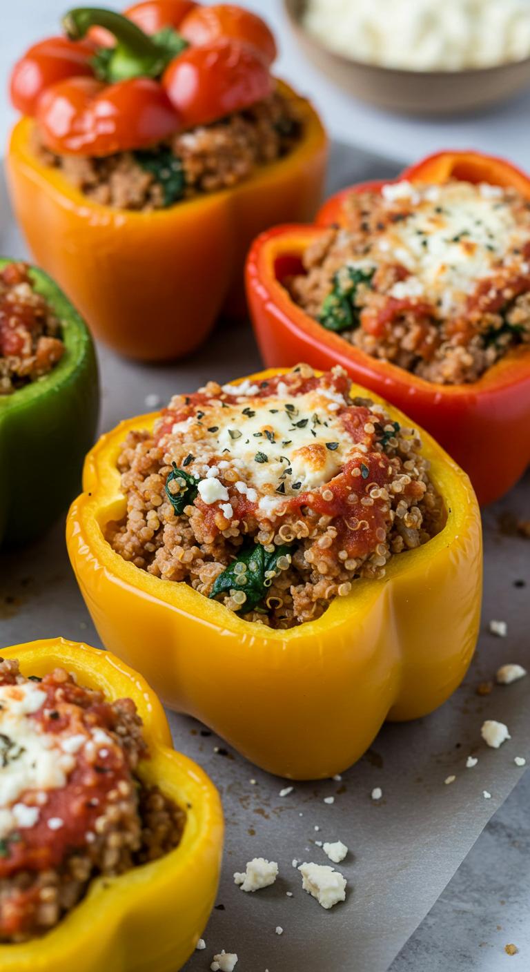 Turkey and Quinoa Stuffed Peppers