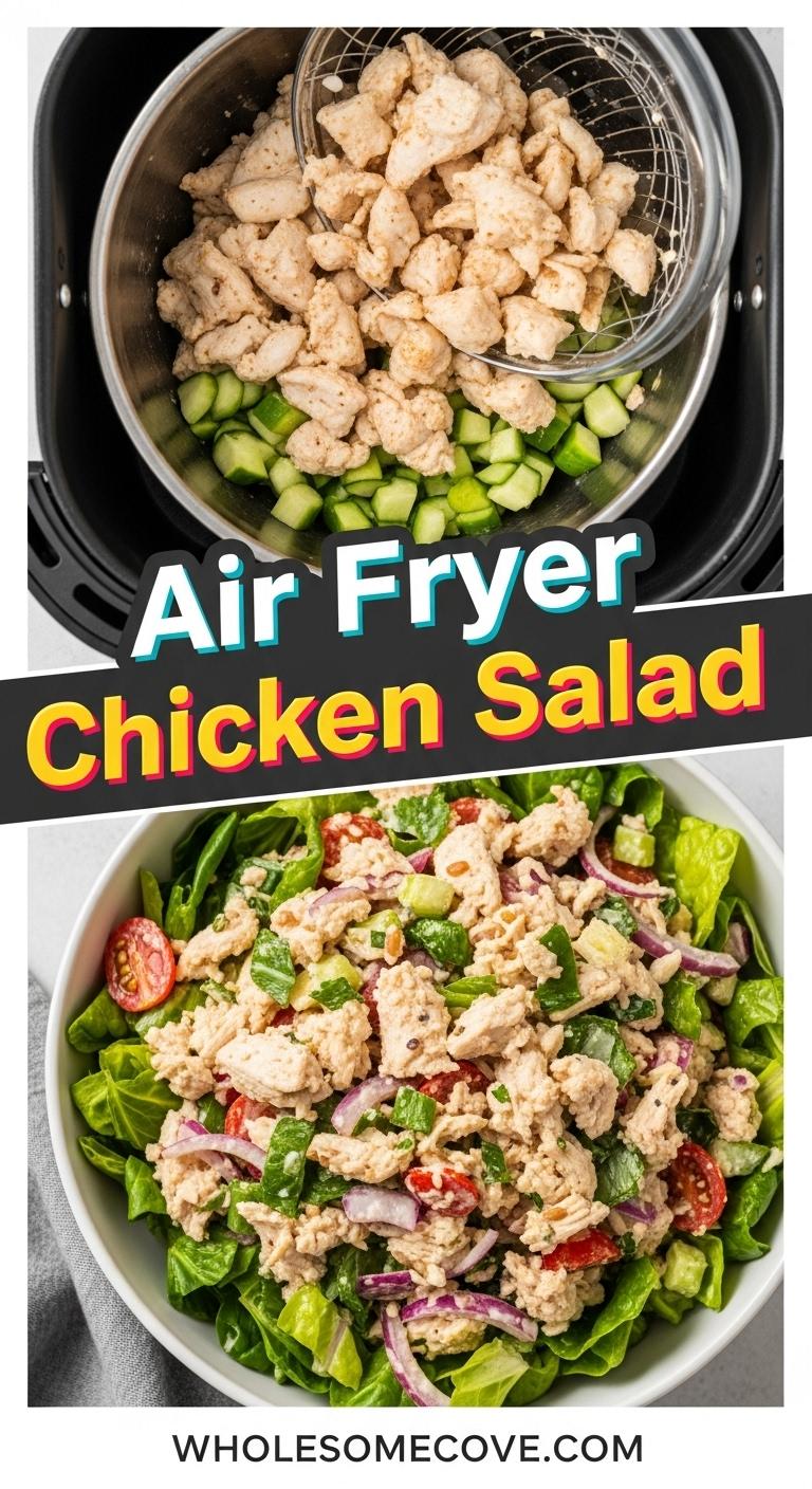Air Fryer Chicken Salad Recipe - Easy Clean Eating Lunch Air Fryer Chicken Salad Recipe - Easy Clean Eating Lunch