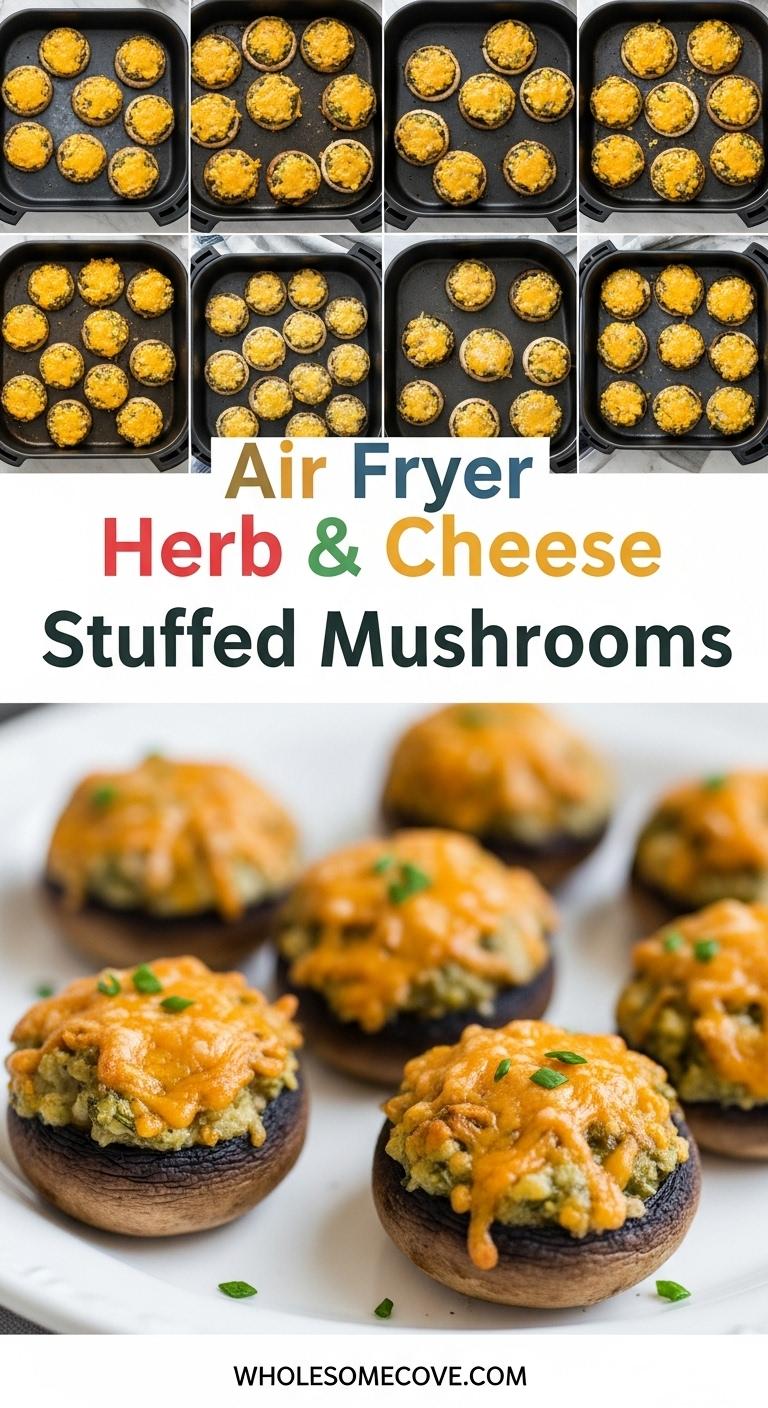 Air Fryer Herb & Cheese Stuffed Mushrooms Recipe – Crowd-Pleasing Bites Air Fryer Herb & Cheese Stuffed Mushrooms Recipe – Crowd-Pleasing Bites