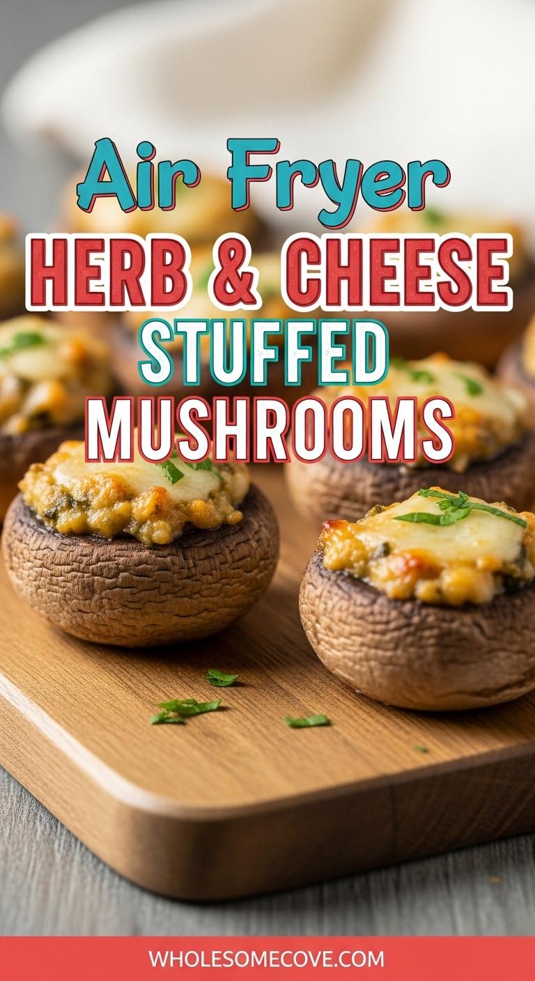 Air Fryer Herb & Cheese Stuffed Mushrooms Recipe – Crowd-Pleasing Bites Air Fryer Herb & Cheese Stuffed Mushrooms Recipe – Crowd-Pleasing Bites