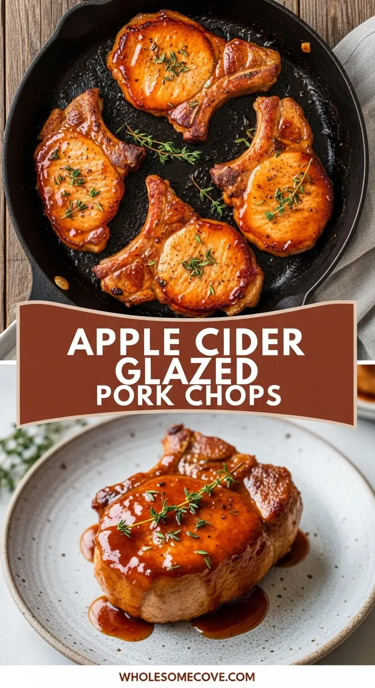 Apple Cider Glazed Pork Chops | Festive Holiday Dinner Idea