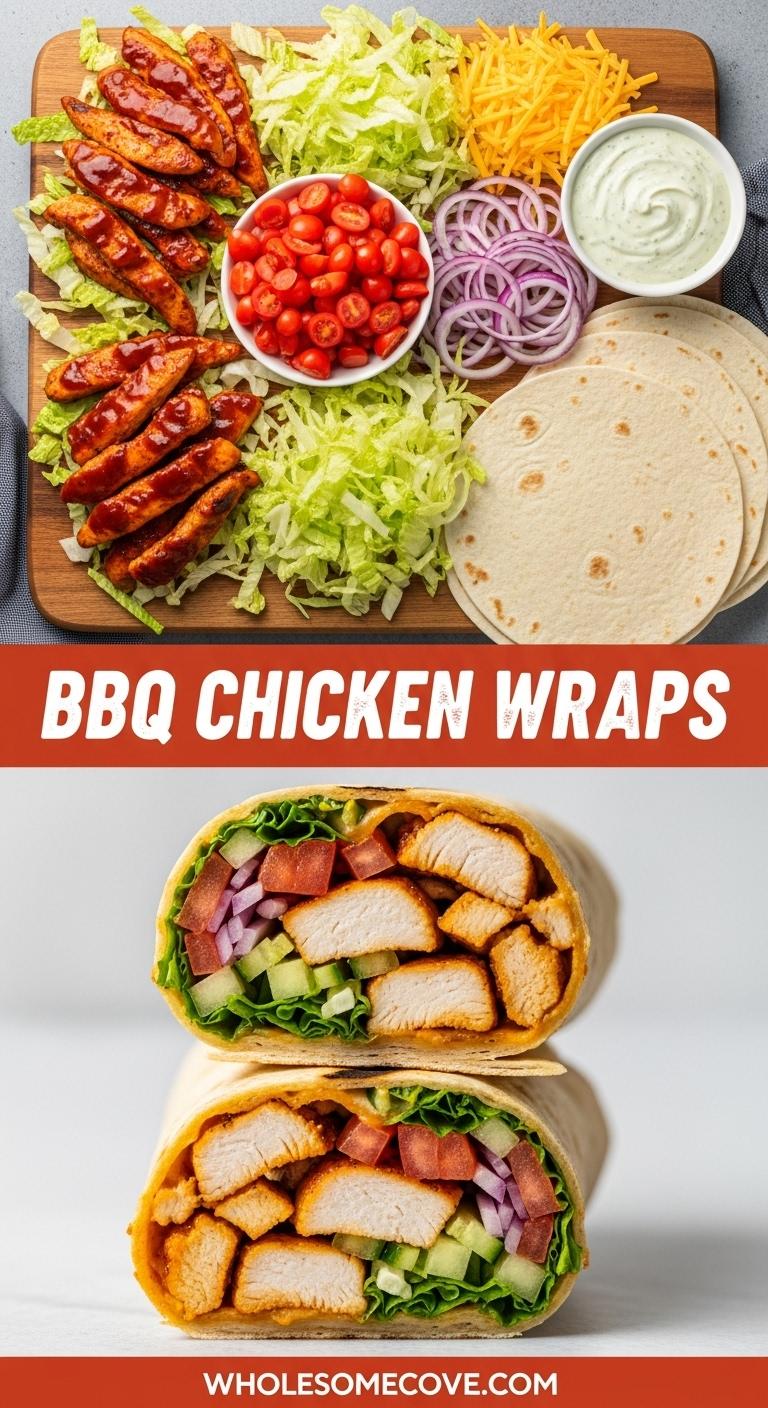 BBQ Chicken Wrap Recipe with Smoky Flavor BBQ Chicken Wrap Recipe with Smoky Flavor