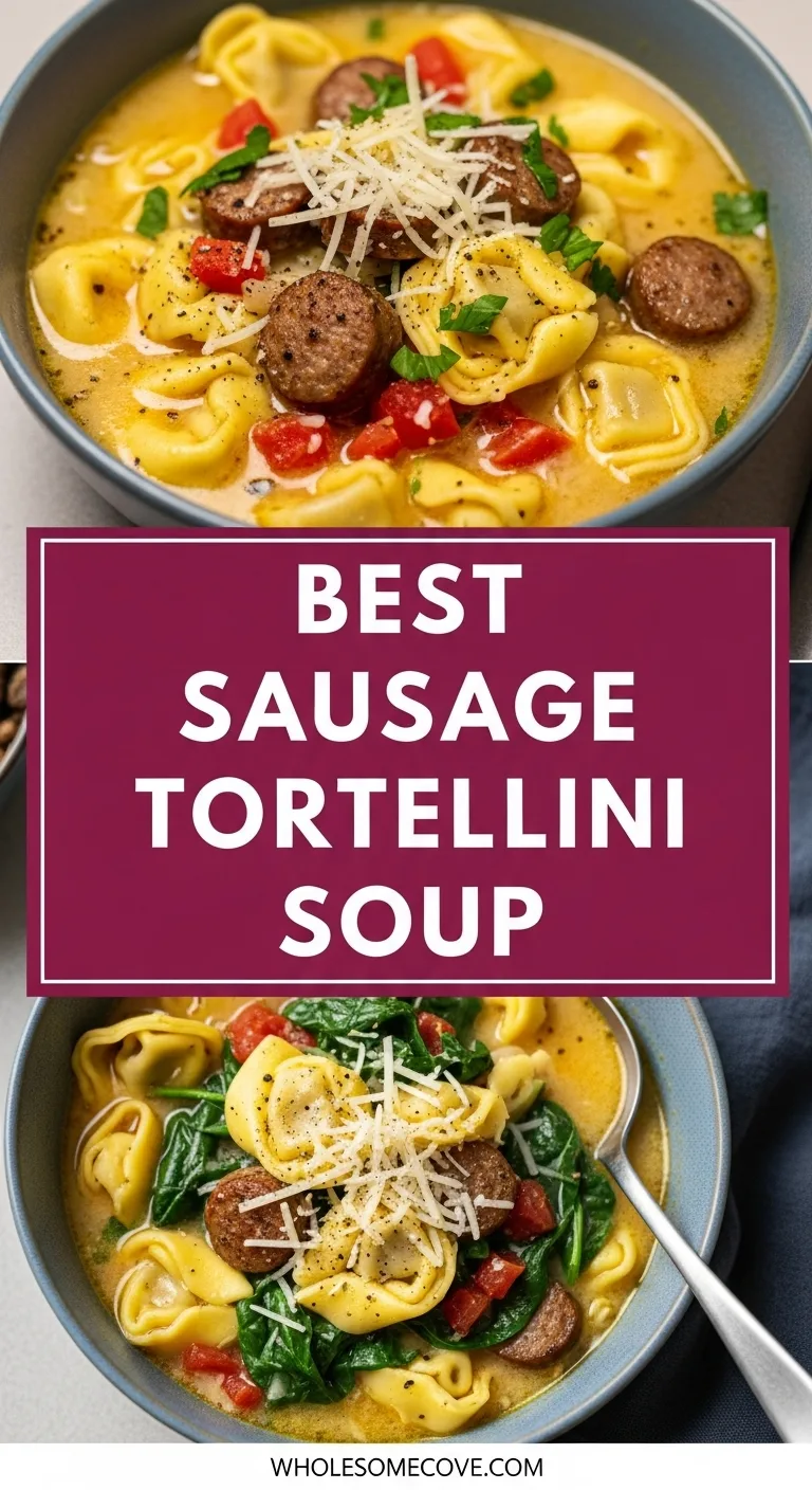 Best Sausage Tortellini Soup Recipe | Cozy, Creamy & Family-Approved