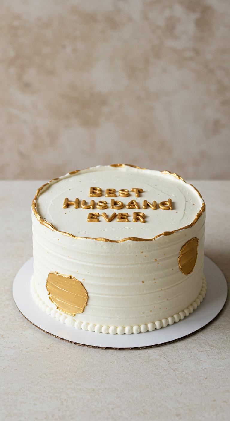 Best Husband Ever Gold Leaf Cake Best Husband Ever Gold Leaf Cake