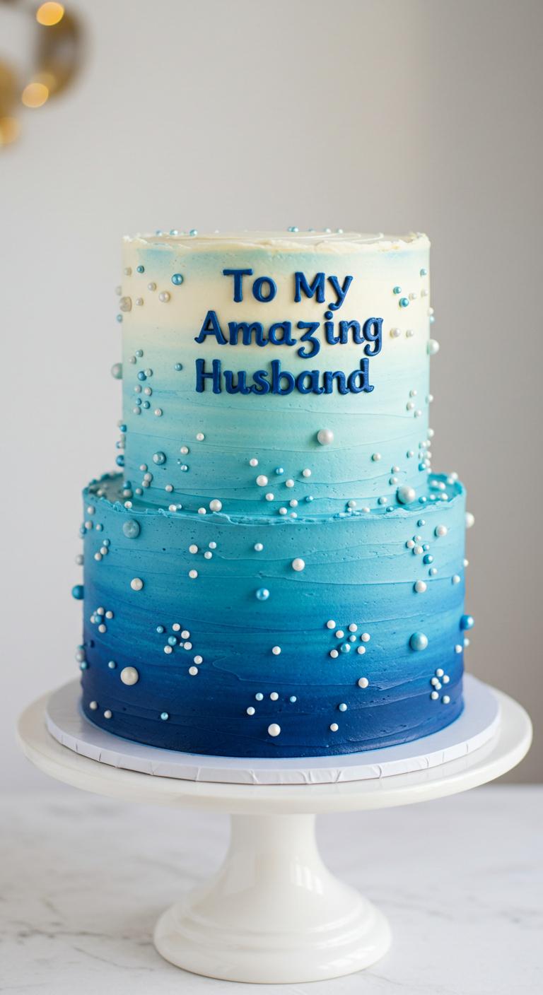 Ocean Ombre Amazing Husband Cake Ocean Ombre Amazing Husband Cake