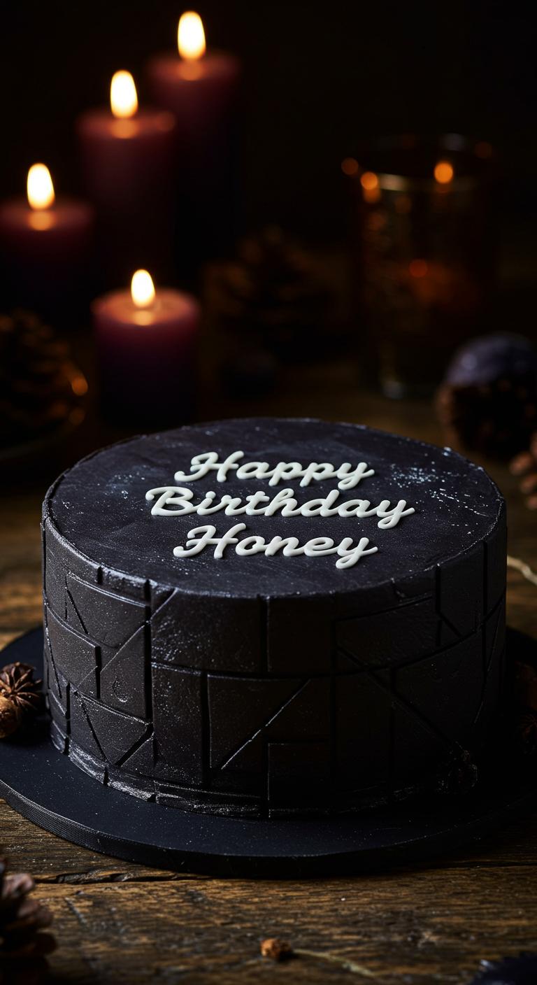 Dark Chocolate Rustic Birthday Cake Dark Chocolate Rustic Birthday Cake