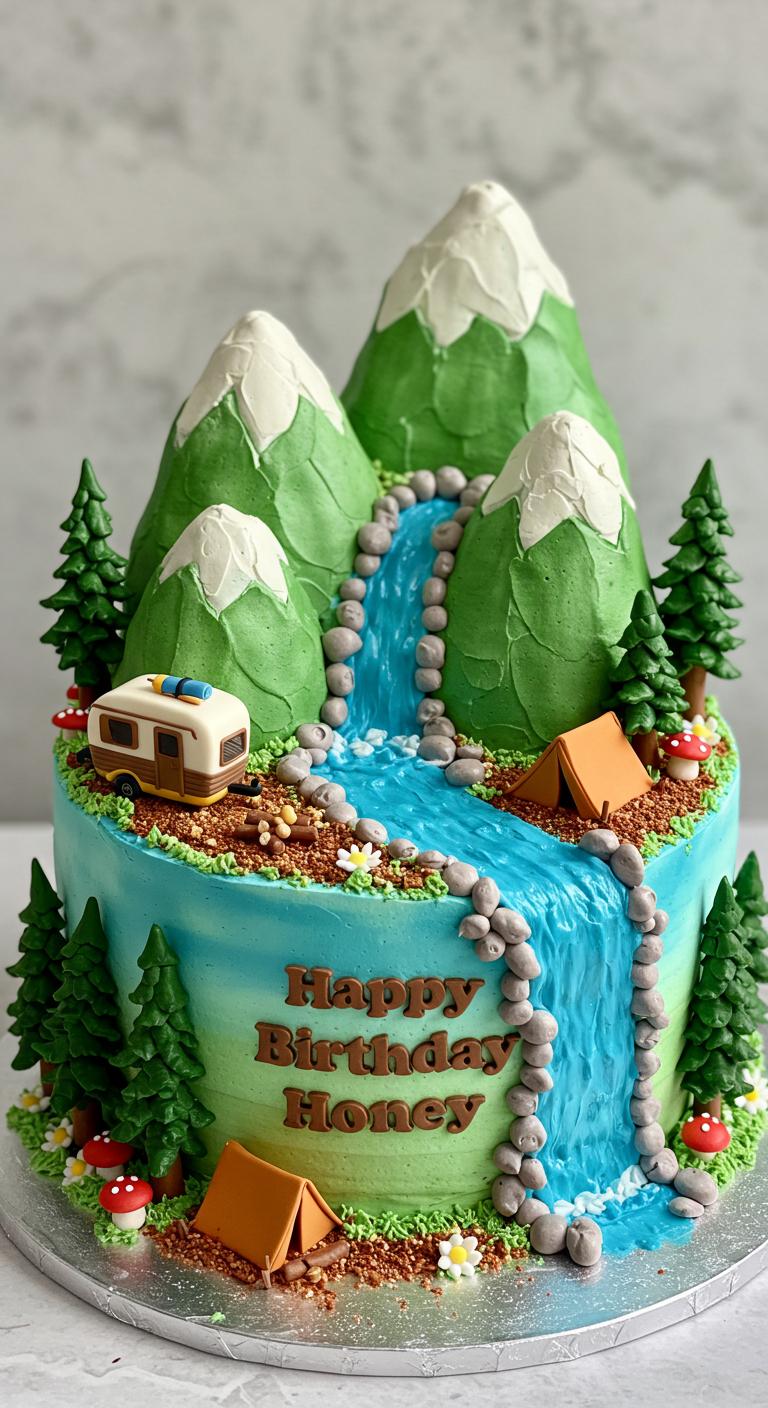 Mountain Adventure Birthday Cake Mountain Adventure Birthday Cake