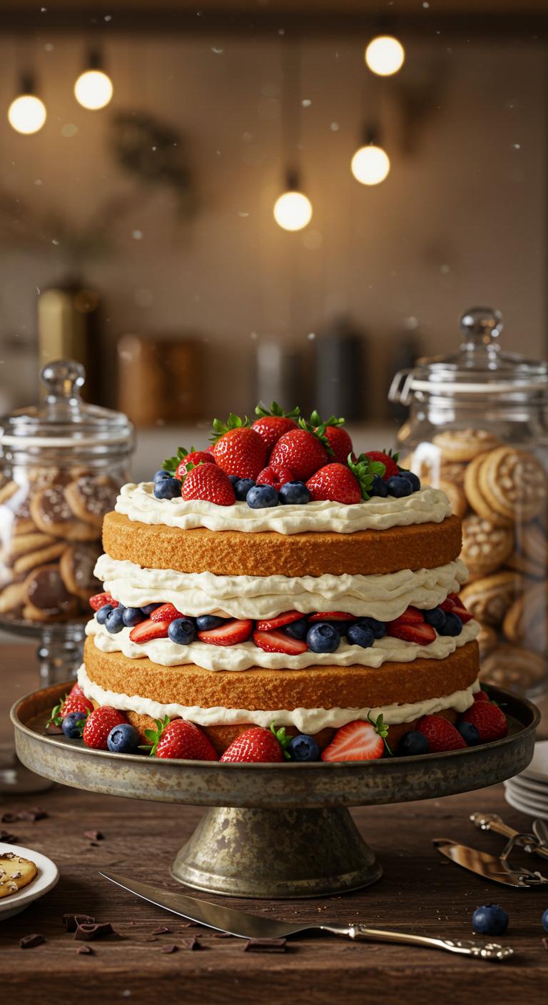 Fresh Berry Naked Layer Cake Fresh Berry Naked Layer Cake