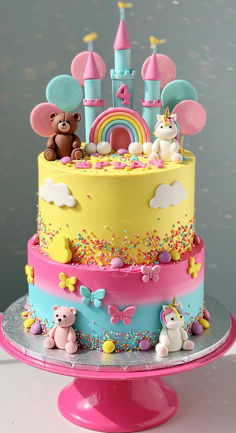 Magical Castle Unicorn Birthday Cake Magical Castle Unicorn Birthday Cake