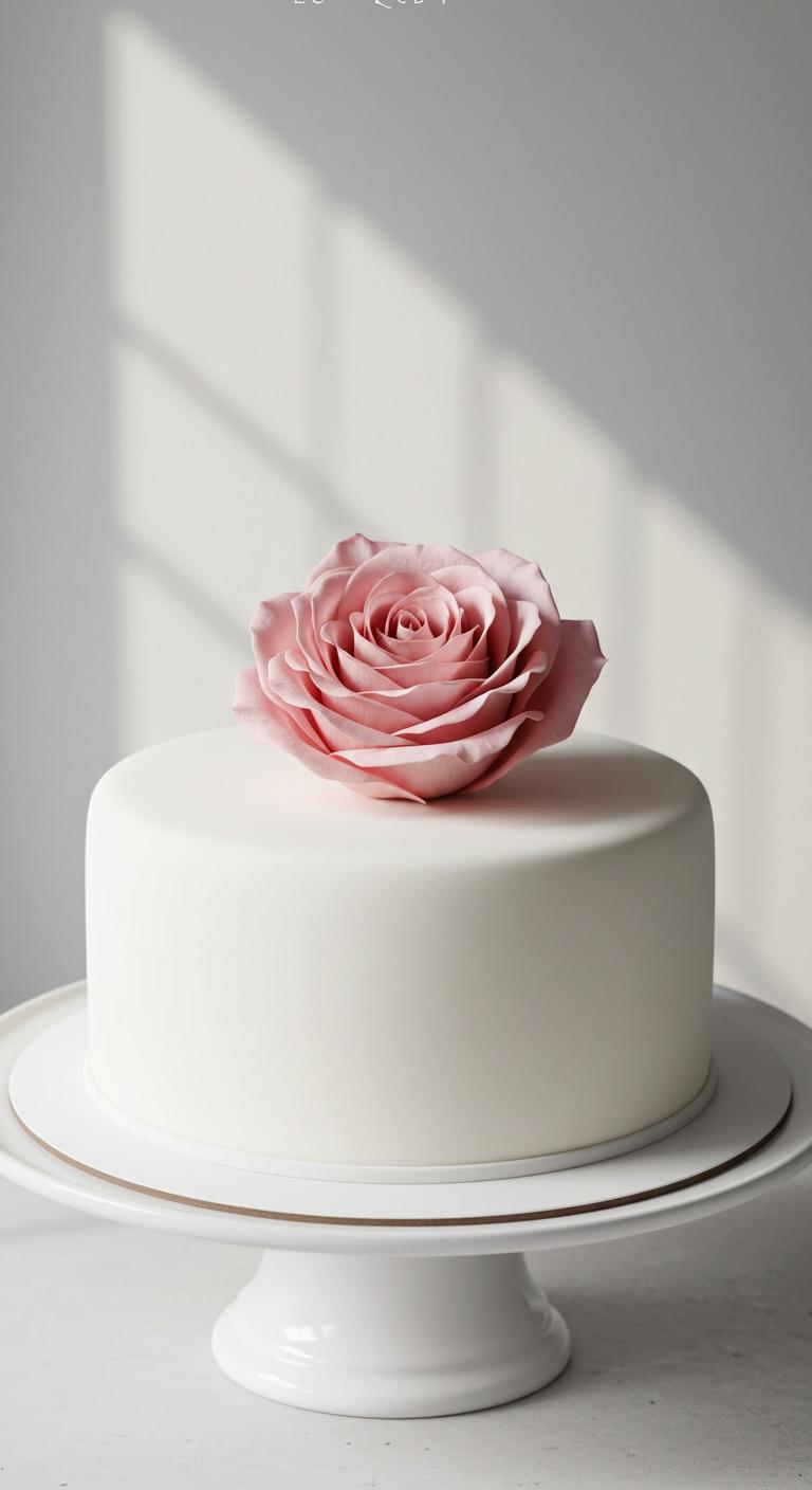 Simple Elegant Rose Birthday Cake Simple Elegant Rose Birthday Cake