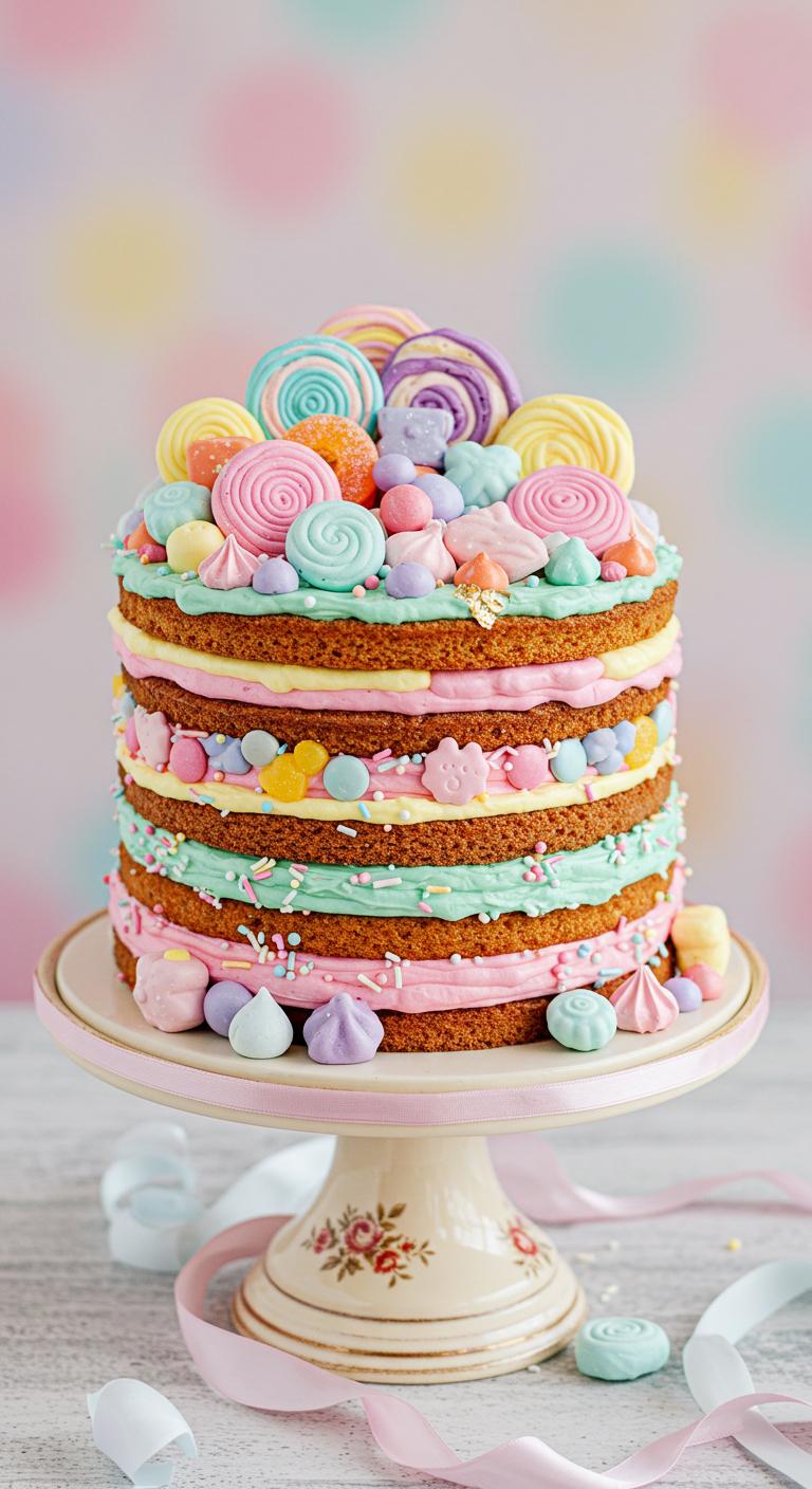 Pastel Candy Wonderland Birthday Cake Pastel Candy Wonderland Birthday Cake