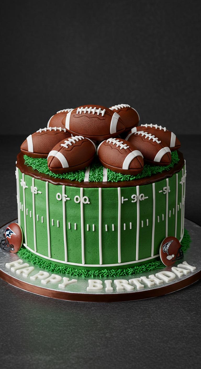 Touchdown Football Field Cake Touchdown Football Field Cake