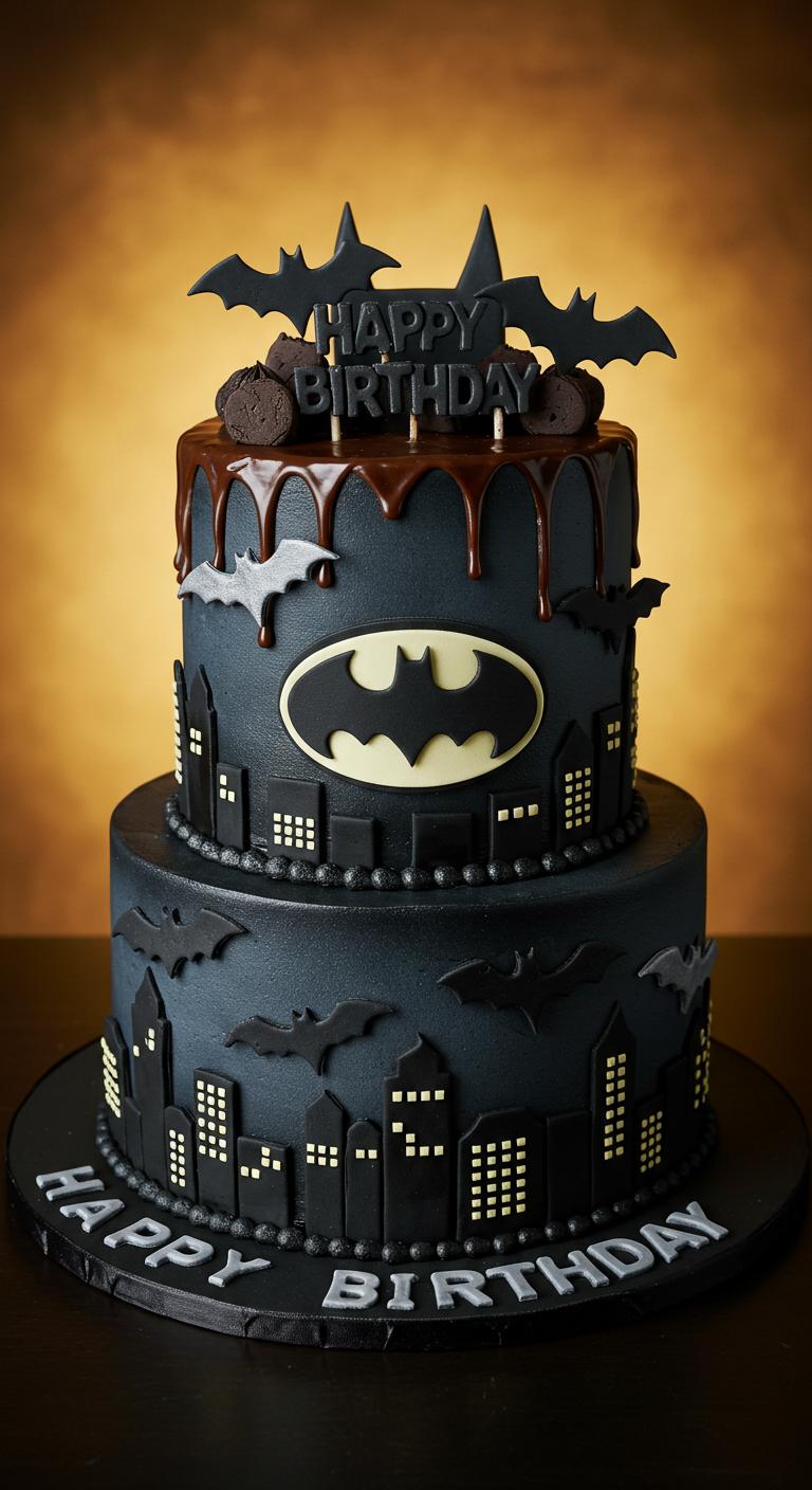 Dark Knight Batman Birthday Cake Dark Knight Batman Birthday Cake
