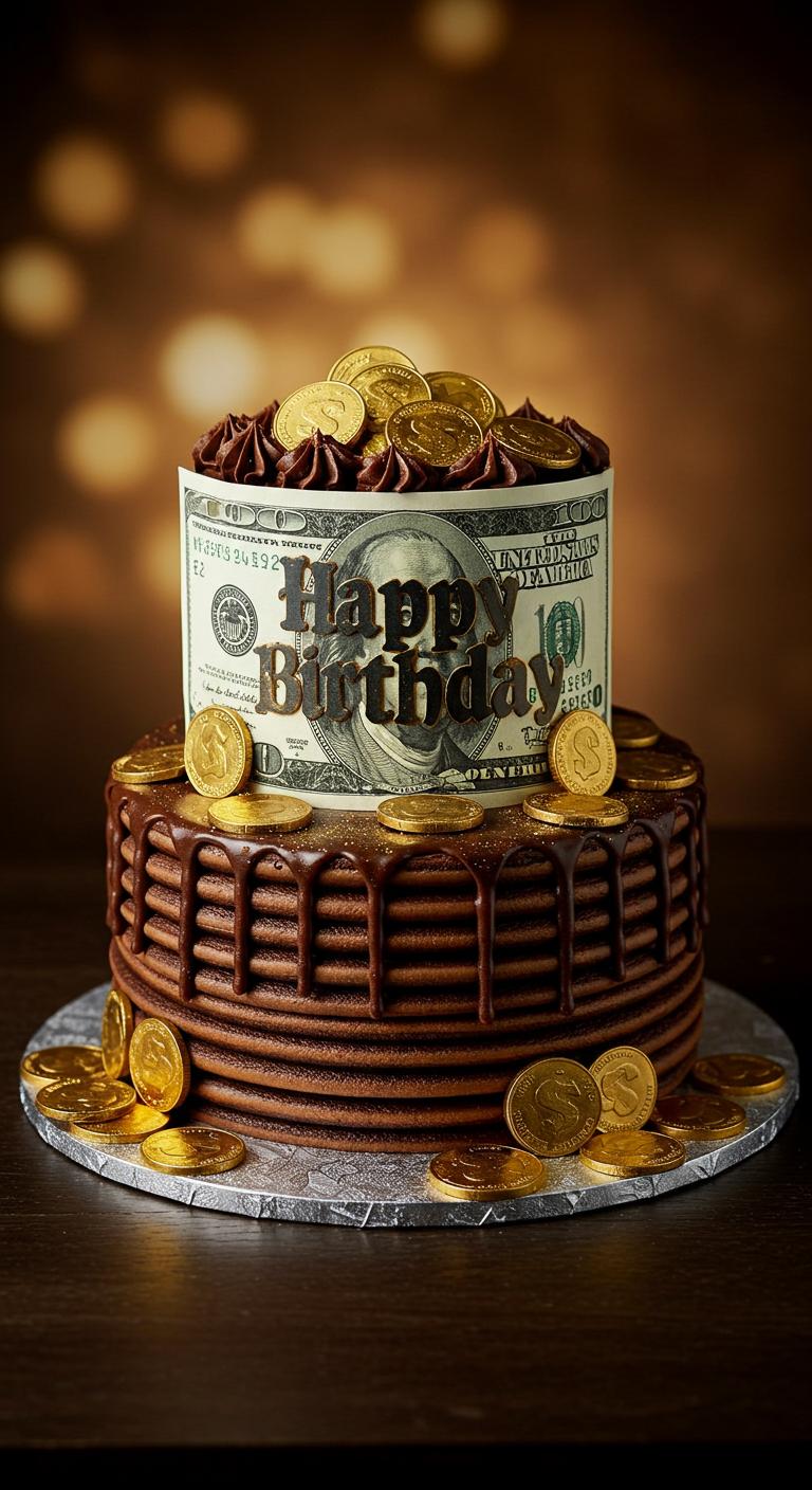 Raining Money Birthday Cake Raining Money Birthday Cake