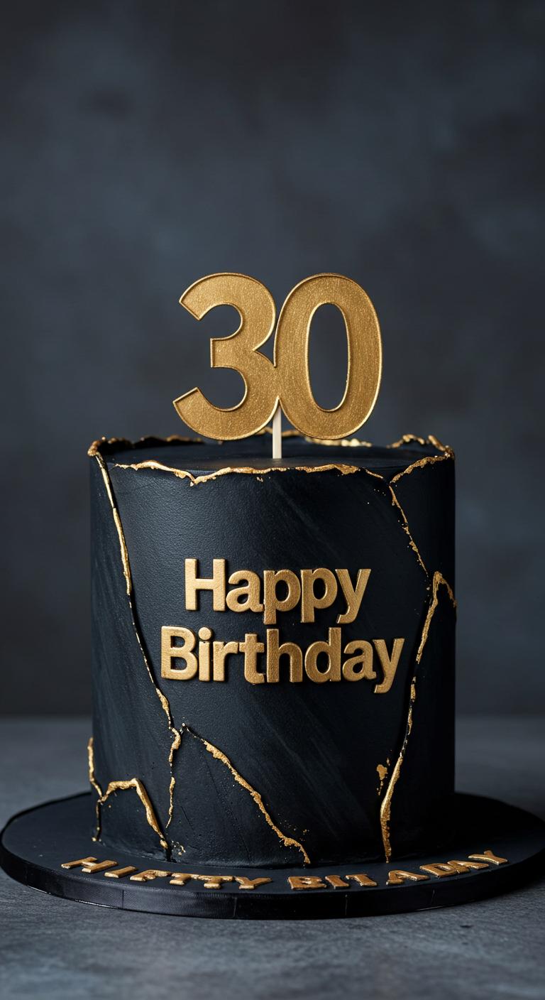 Elegant 30th Birthday Cake Elegant 30th Birthday Cake