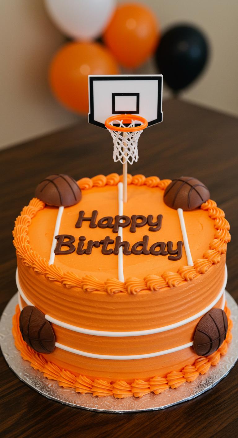 Court Side Basketball Cake Court Side Basketball Cake