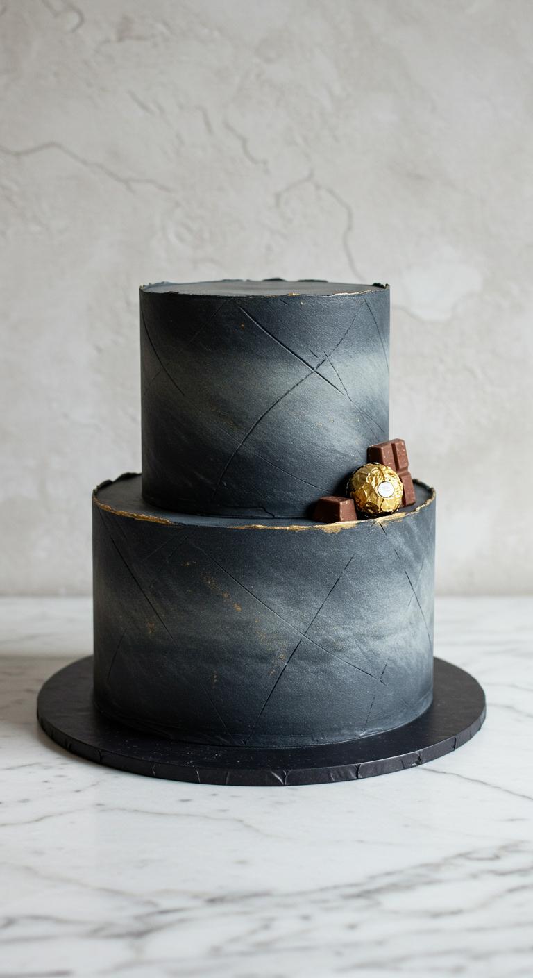 Modern Black & Gold Cake Modern Black & Gold Cake