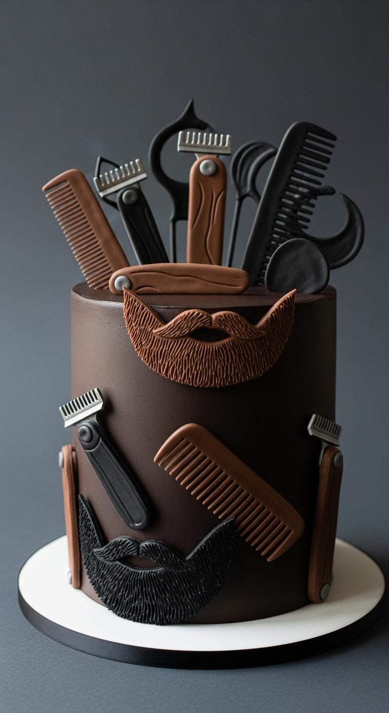 Barber Shop Grooming Cake Barber Shop Grooming Cake