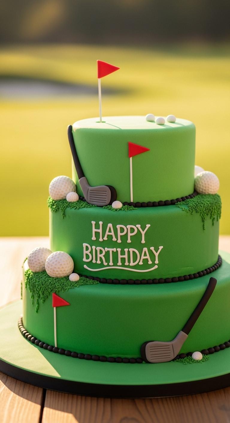 Grand Golfer's Tiered Cake Grand Golfer's Tiered Cake