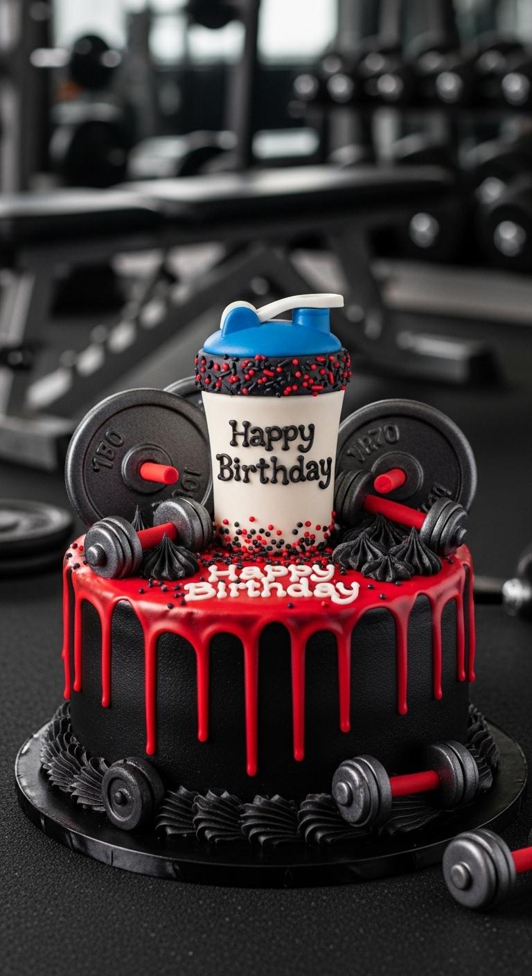 Gym Enthusiast's Fitness Cake Gym Enthusiast's Fitness Cake