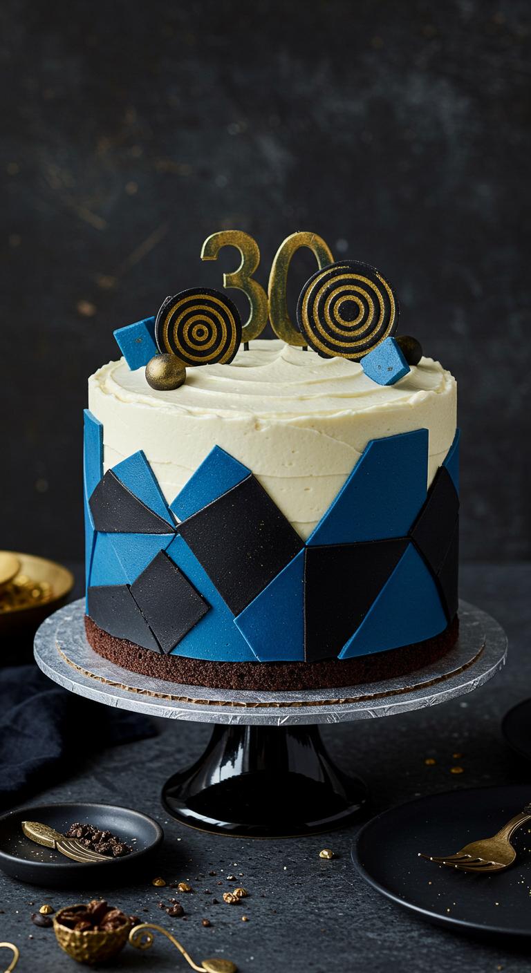 Geometric 30th Birthday Cake Geometric 30th Birthday Cake
