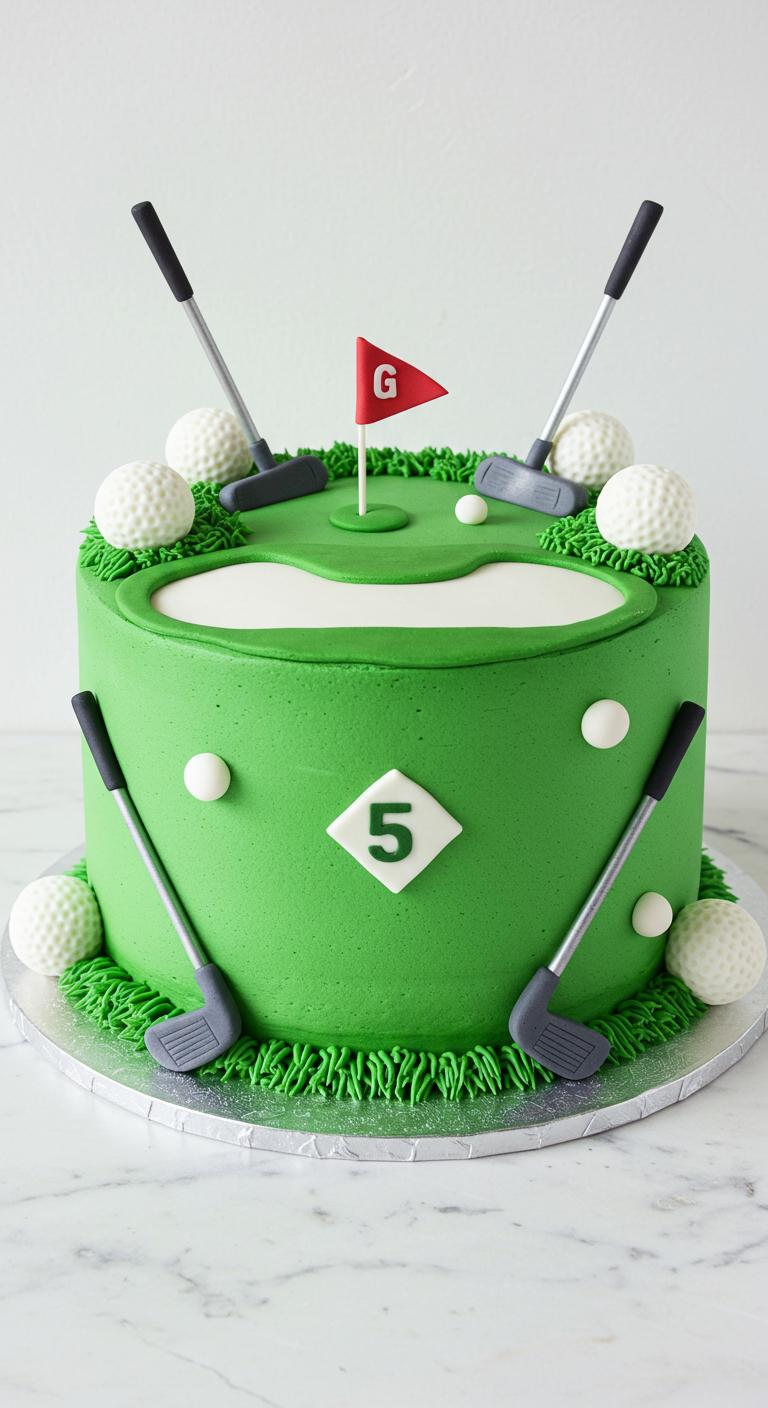 Green Golf Course Cake Green Golf Course Cake