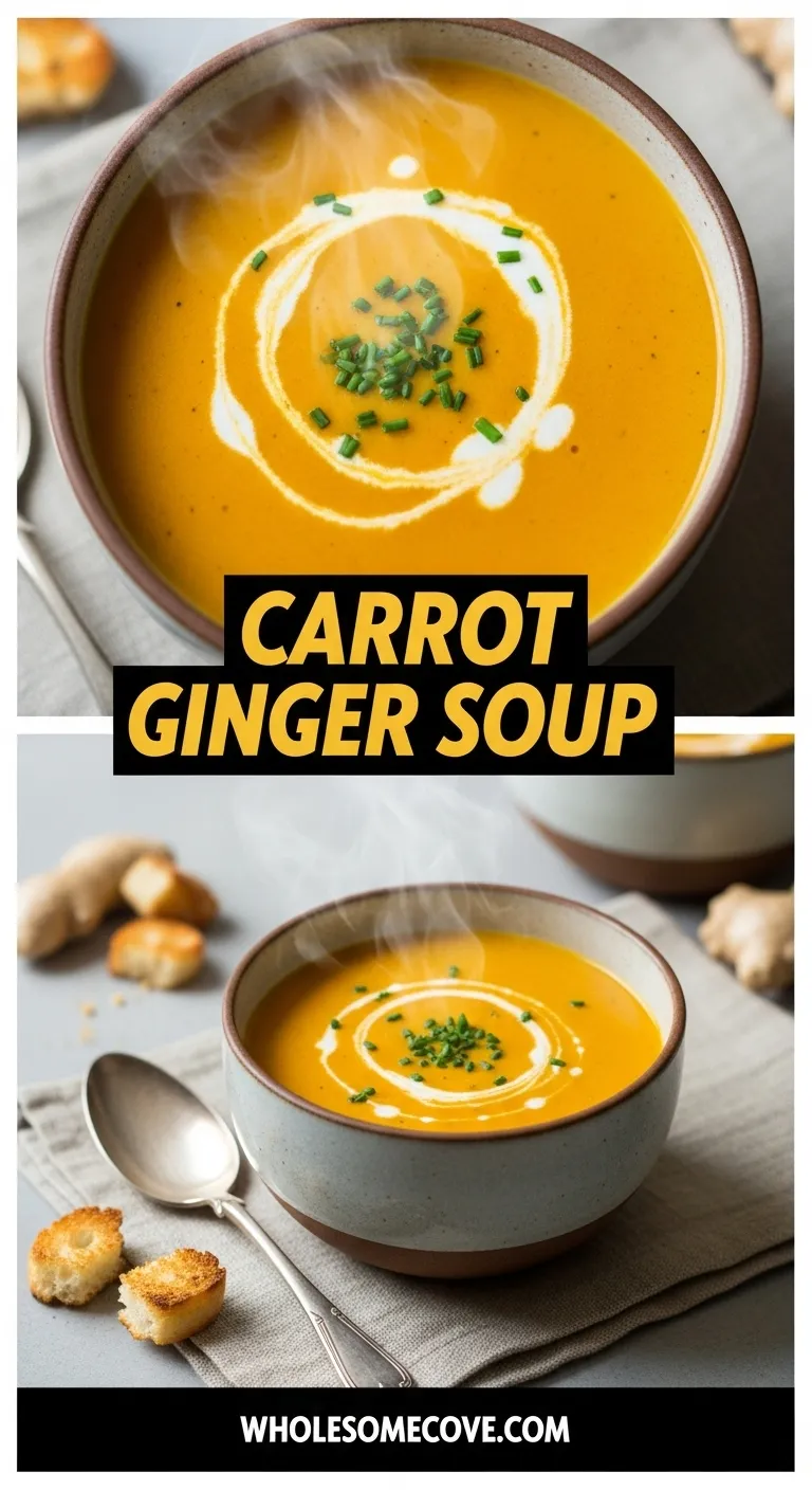 Carrot Ginger Soup Recipe | Light, Refreshing & Nourishing