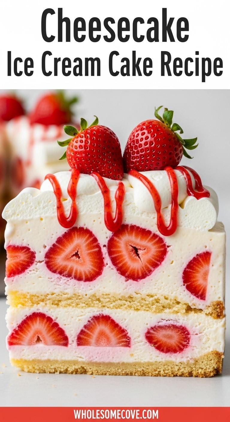 Cheesecake Ice Cream Cake Recipe with Chocolate Topping Cheesecake Ice Cream Cake Recipe with Chocolate Topping
