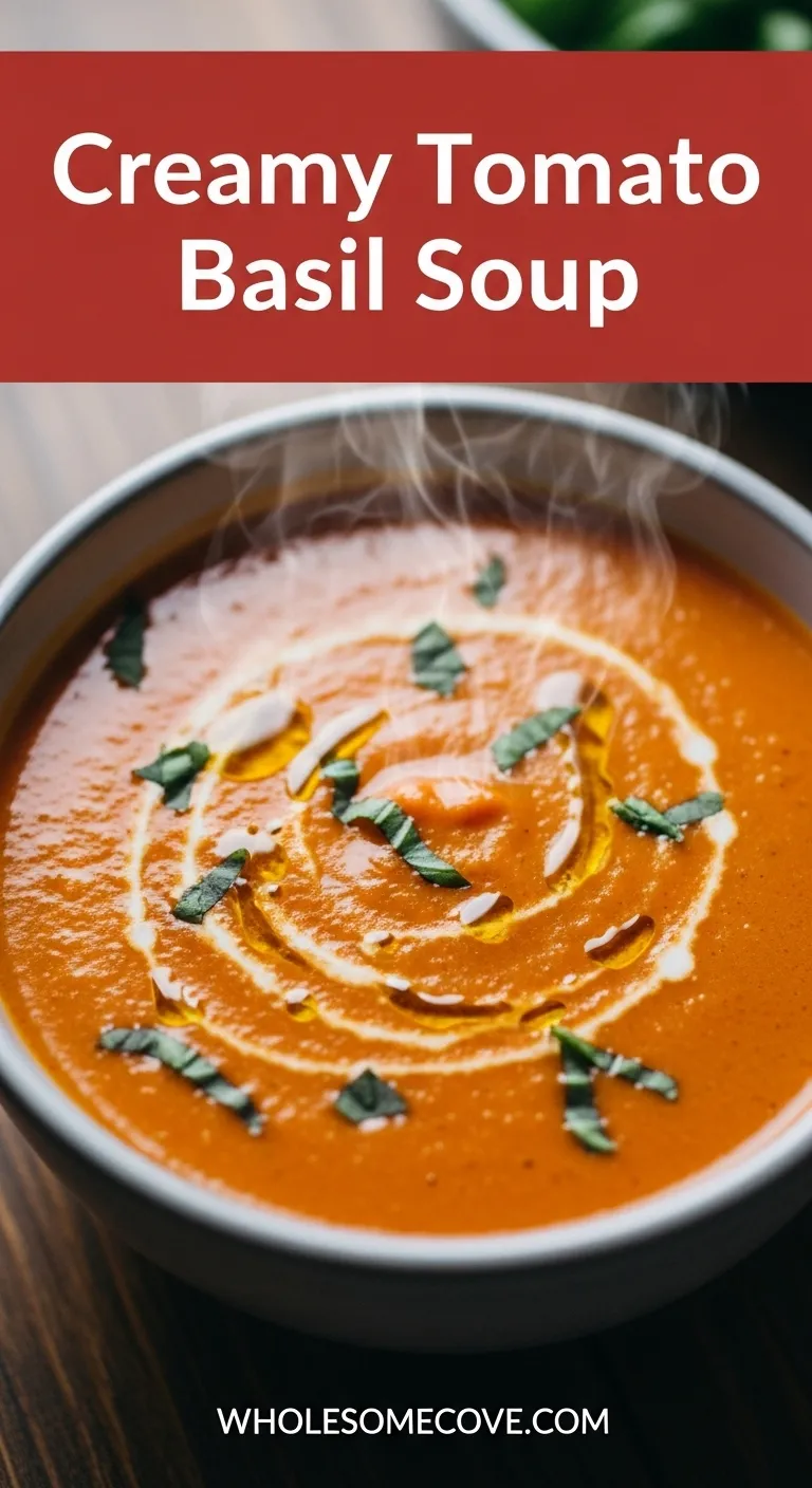 Creamy Tomato Basil Soup Recipe | One-Pot Cozy Dinner Idea
