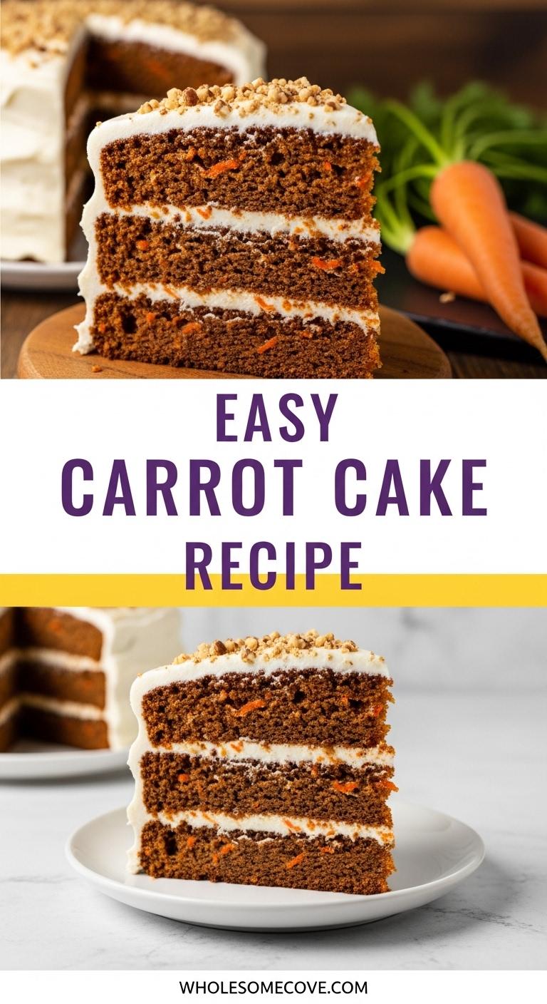 Easy Carrot Cake Recipe | Simple Dessert with Cream Cheese Frosting Easy Carrot Cake Recipe | Simple Dessert with Cream Cheese Frosting