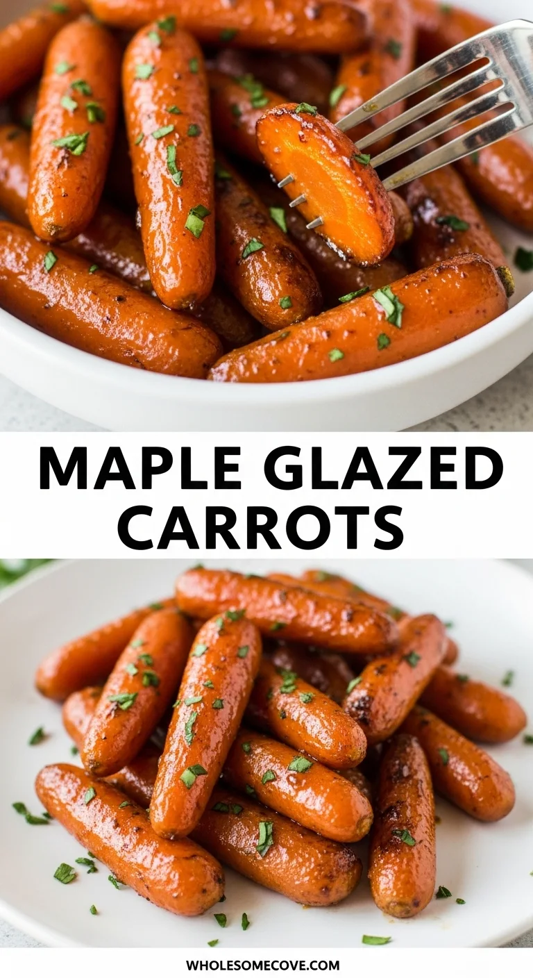 Oven Roasted Maple Glazed Carrots | Sweet, Caramelized & Delicious