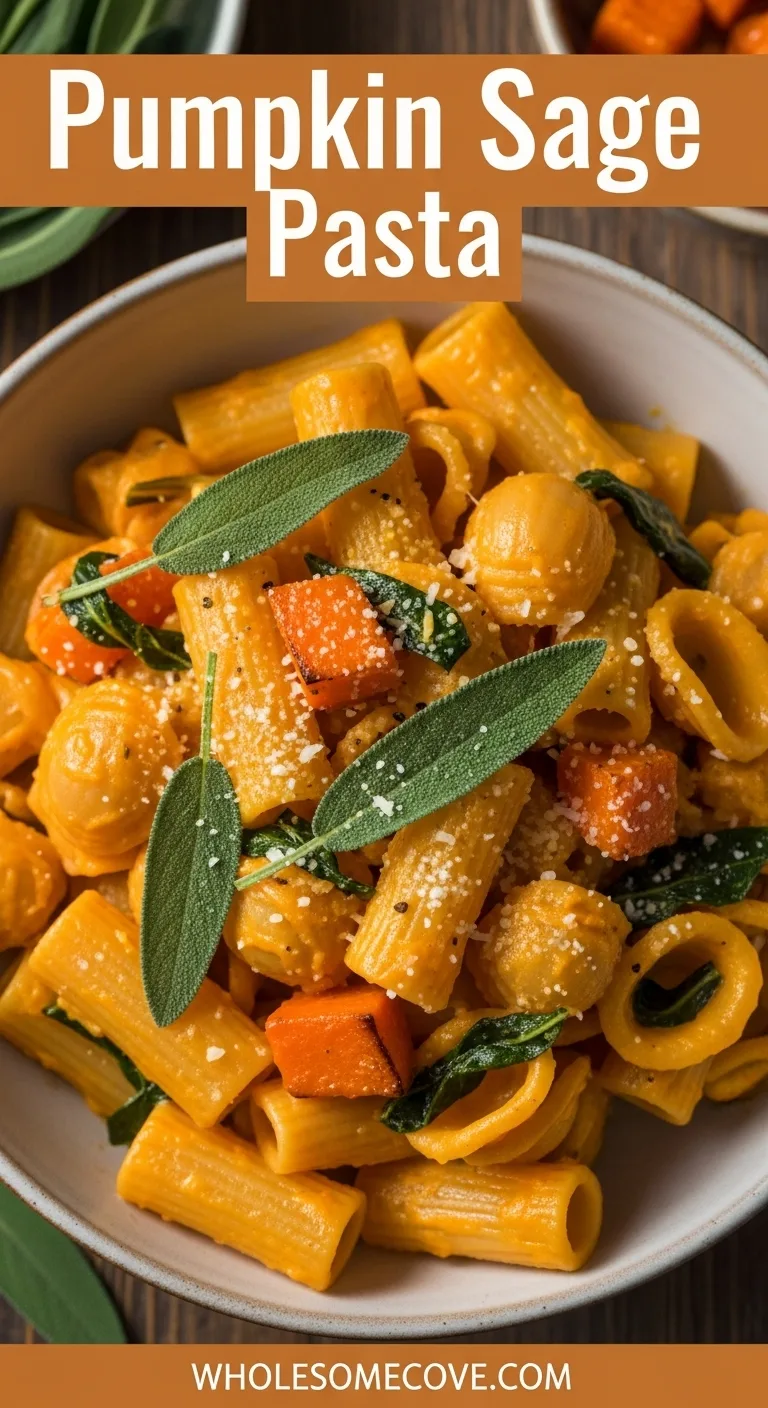 Cozy Pumpkin Sage Pasta | Creamy Vegetarian Dinner