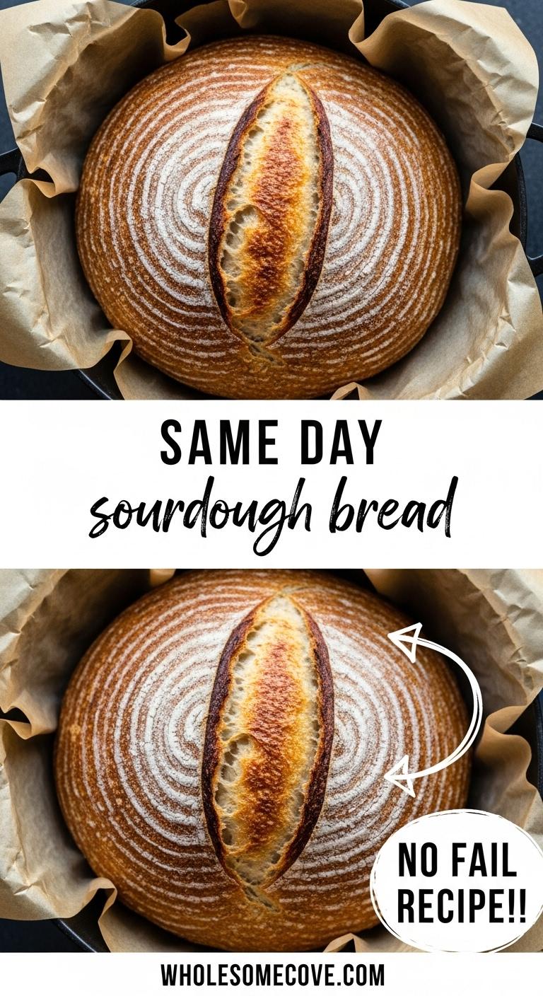 Same Day Sourdough Bread Recipe | Cozy Comfort Food at Home