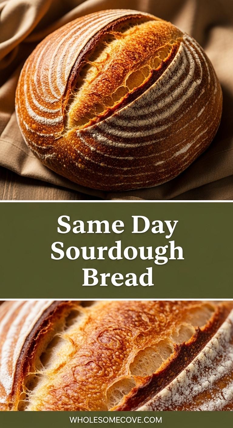 Same Day Sourdough Bread Recipe - Quick & Easy Artisan Baking