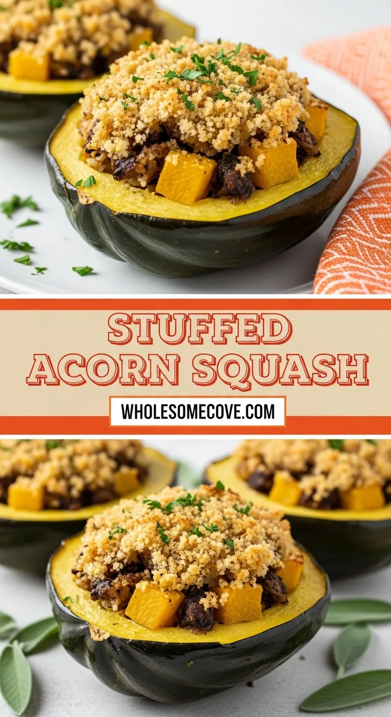 Stuffed Acorn Squash Recipe - Cozy Vegetarian Comfort Food