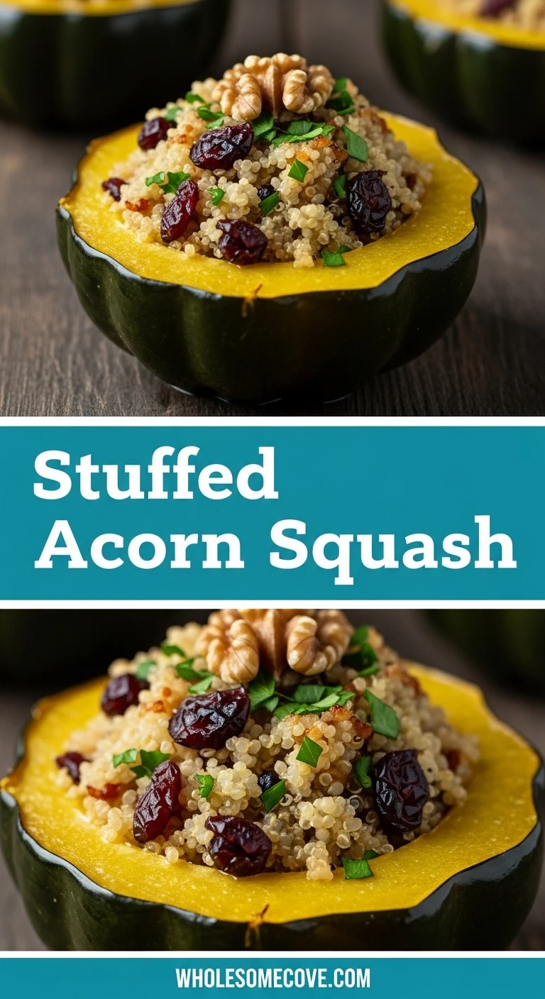 Stuffed Acorn Squash Recipe | Meal Prep Friendly Fall Lunch