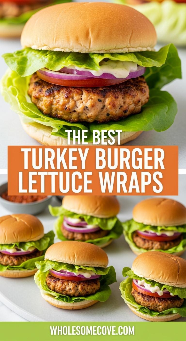 Turkey Burger Lettuce Wraps - Healthy Ground Turkey Idea Turkey Burger Lettuce Wraps - Healthy Ground Turkey Idea