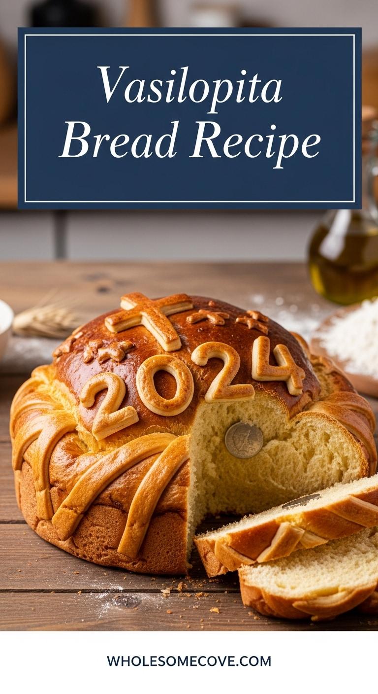 Vasilopita Bread Recipe | Greek Sweet Bread with Lucky Coin