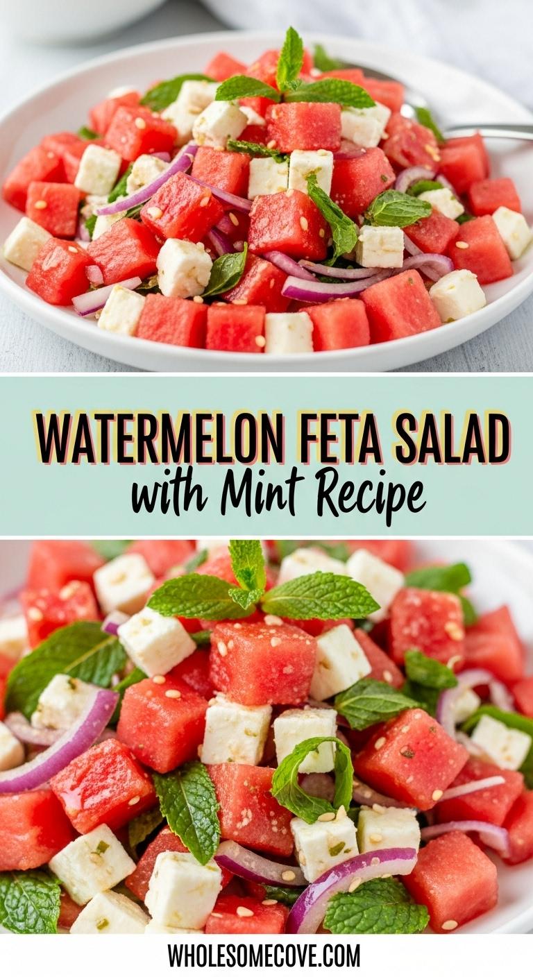 Watermelon Feta Salad with Mint Recipe – Quick and Easy Refreshing Salad Watermelon Feta Salad with Mint Recipe – Quick and Easy Refreshing Salad