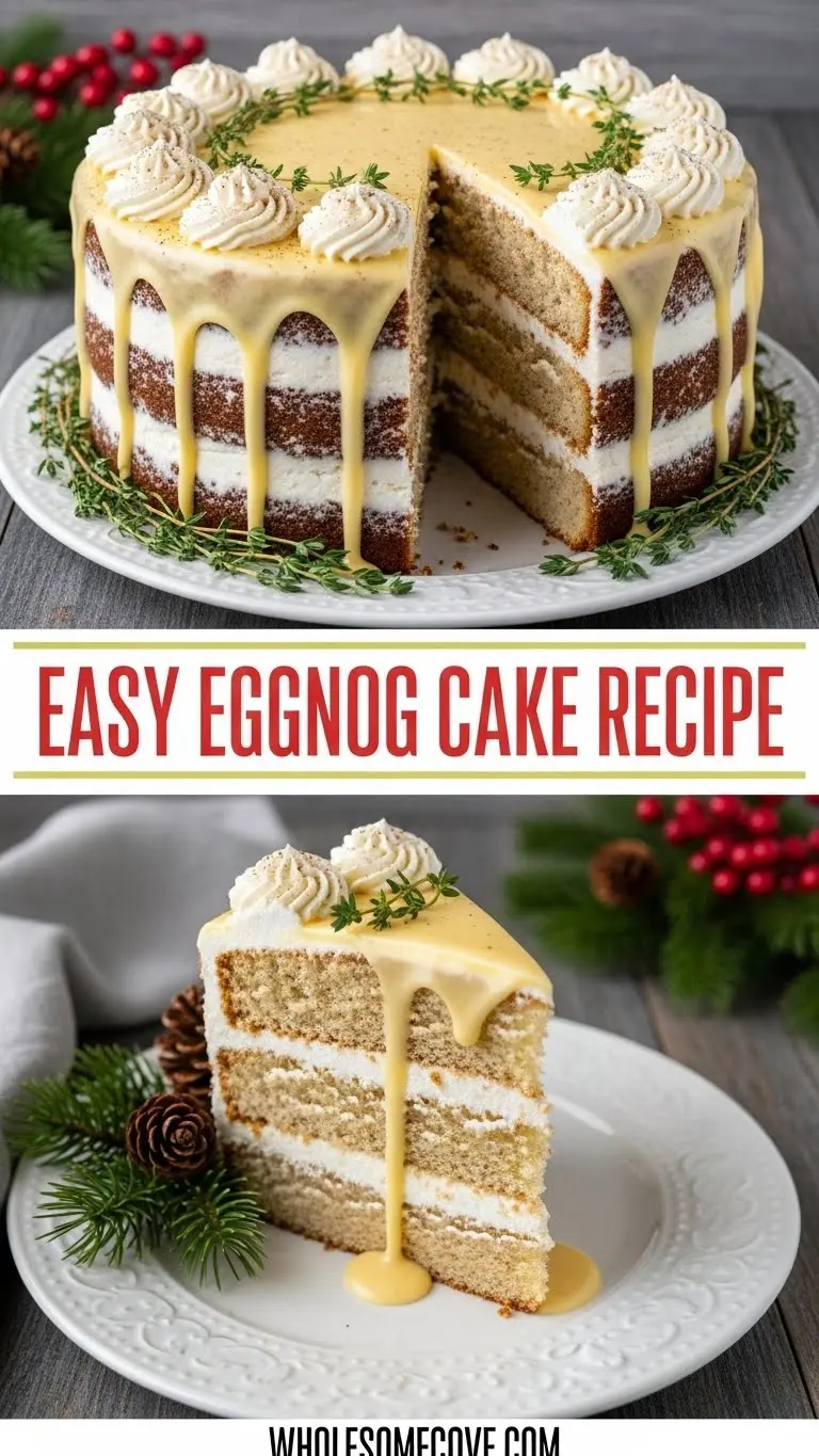 Eggnog Cake Recipe | Simple Holiday Celebration Cake